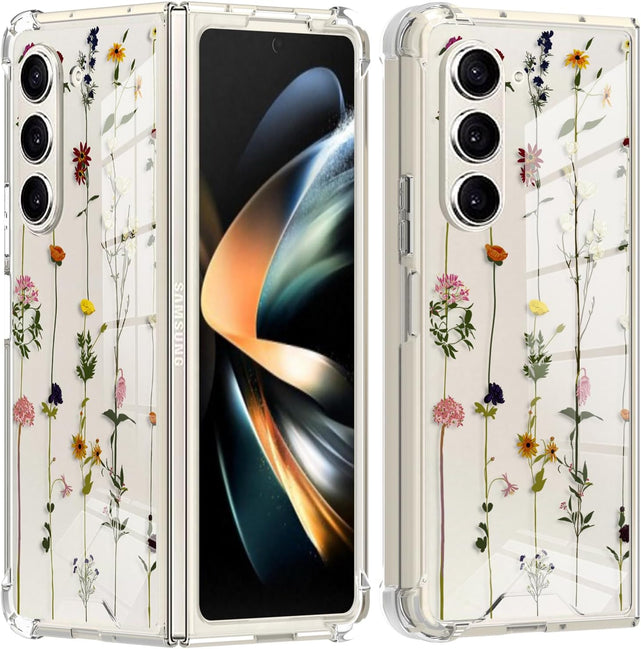 Redpepper Galaxy Z Fold 5 Cover Fiori trasparente slim