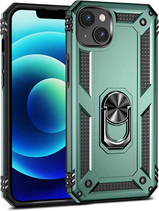 Redpepper iPhone 14 Pro Max Cover Corazzata Nera con Anello