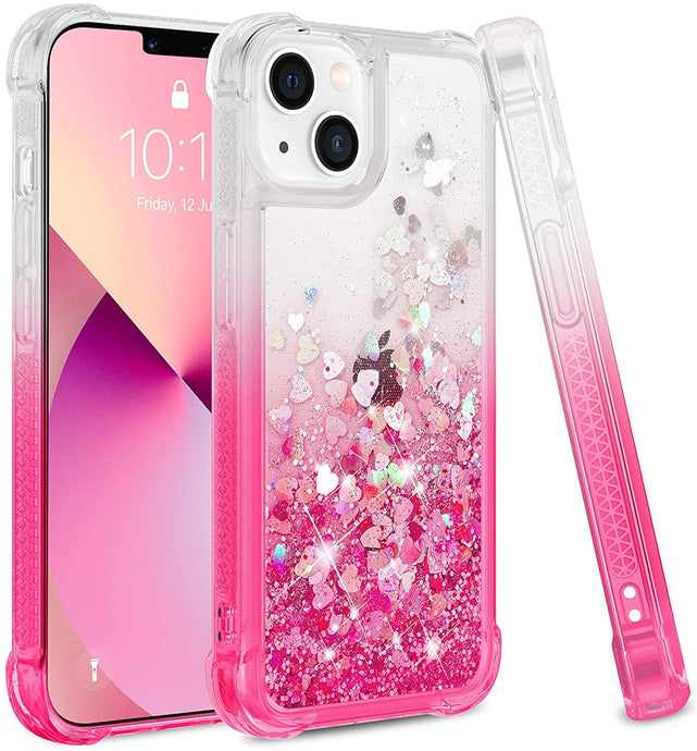 Redpepper iPhone 13 Mini Cover Glitter Liquida TPU Rosa