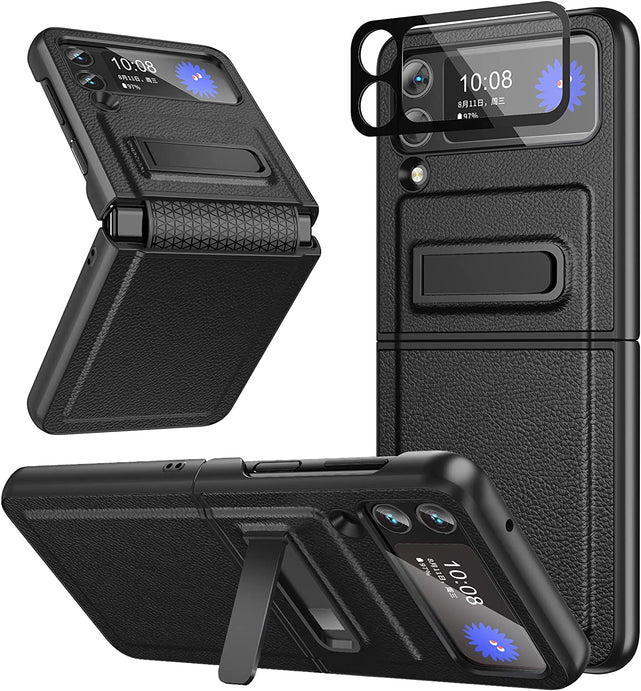 Redpepper Galaxy Z Flip 4 cover pelle rossa con stand