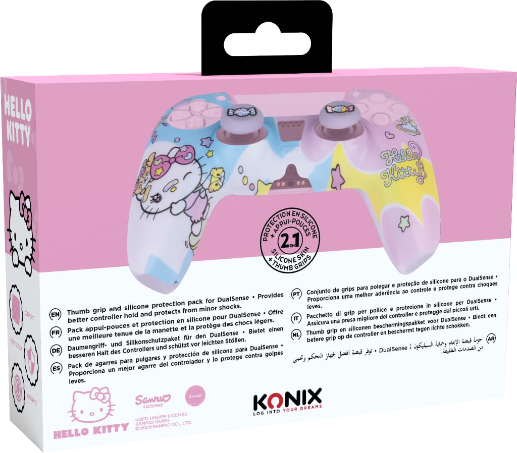 Konix Controllers cover DualSense PS5 Hello Kitty blu rosa