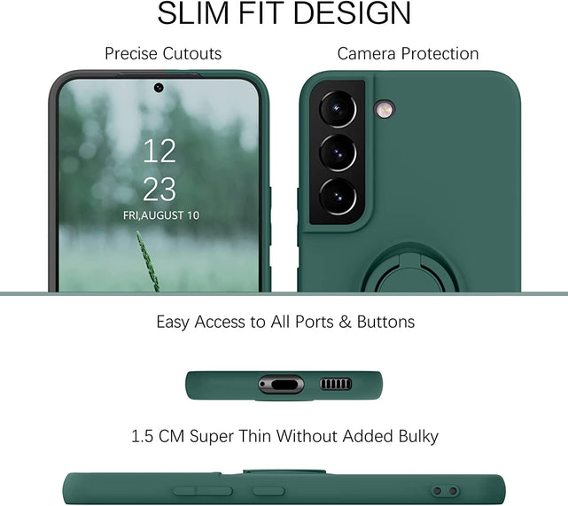 Redpepper Galaxy S22 Cover Anello Silicone Verde