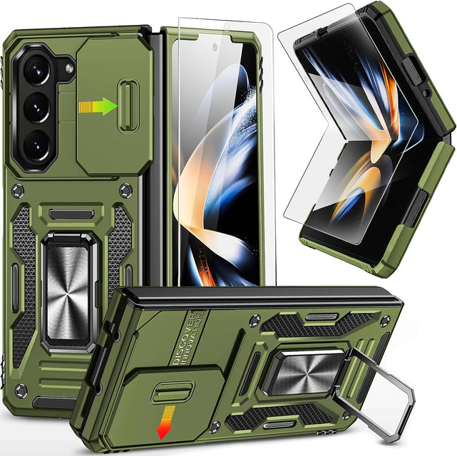 Redpepper Galaxy Cases Z Fold 5 cover rossa con anello