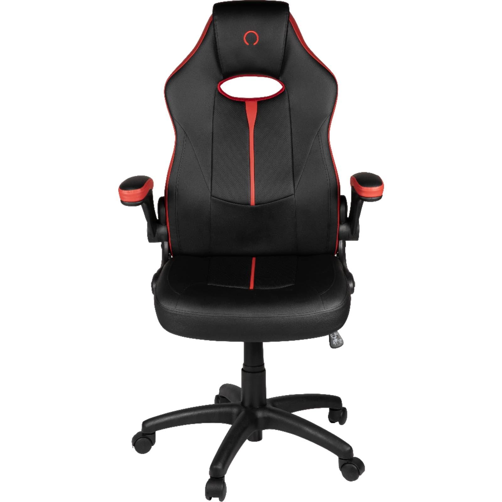 Konix Omega sedia gaming ufficio PVC nera rossa 15°