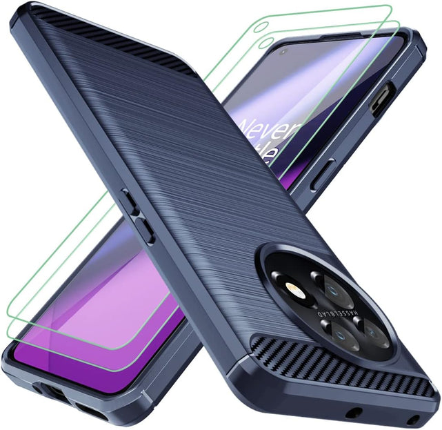 Redpepper OnePlus 11 cover nera + 2 vetri antigraffio