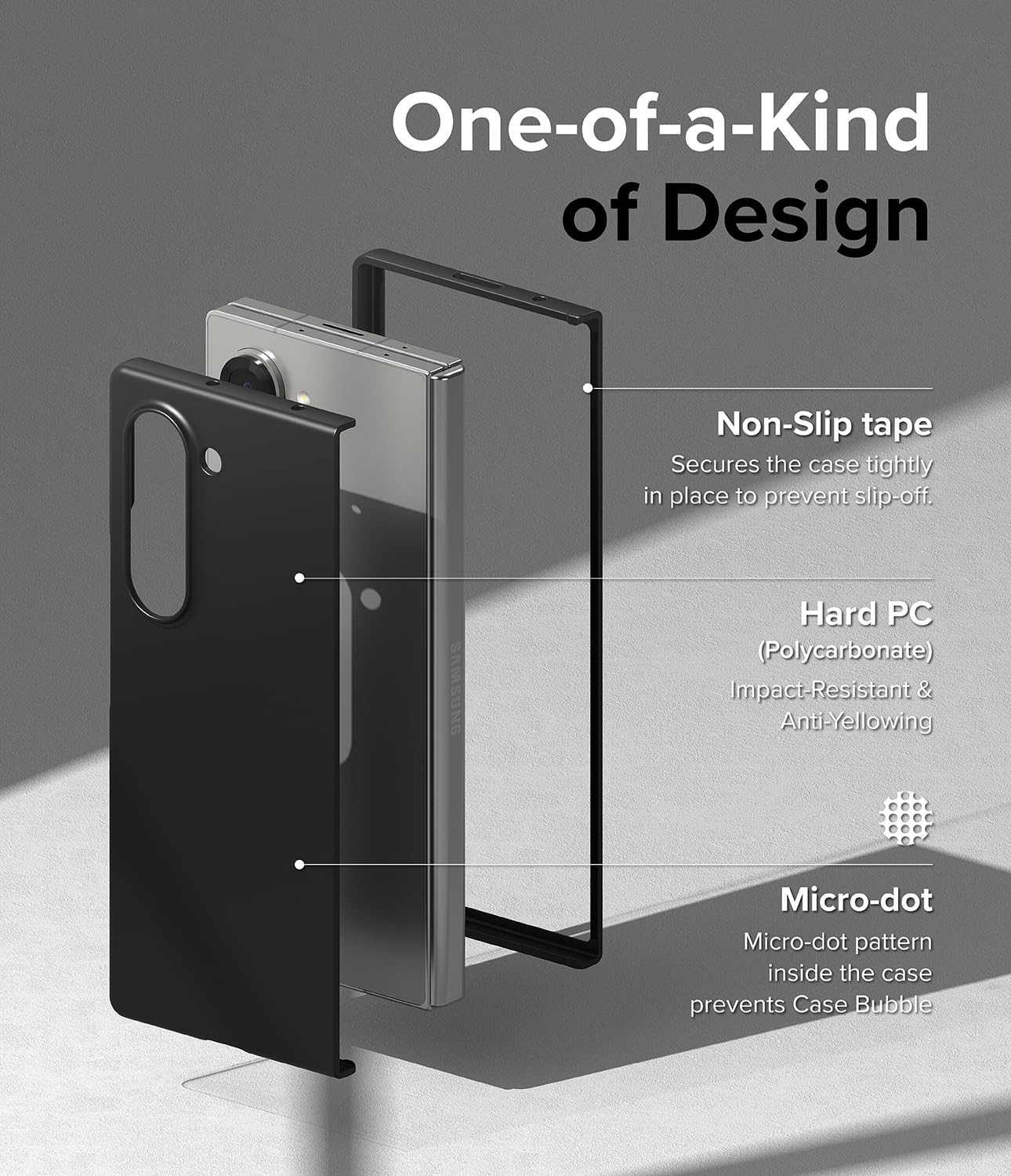 Ringke Slim cover Samsung Galaxy Z Fold 6 nera rigida 1,0 mm