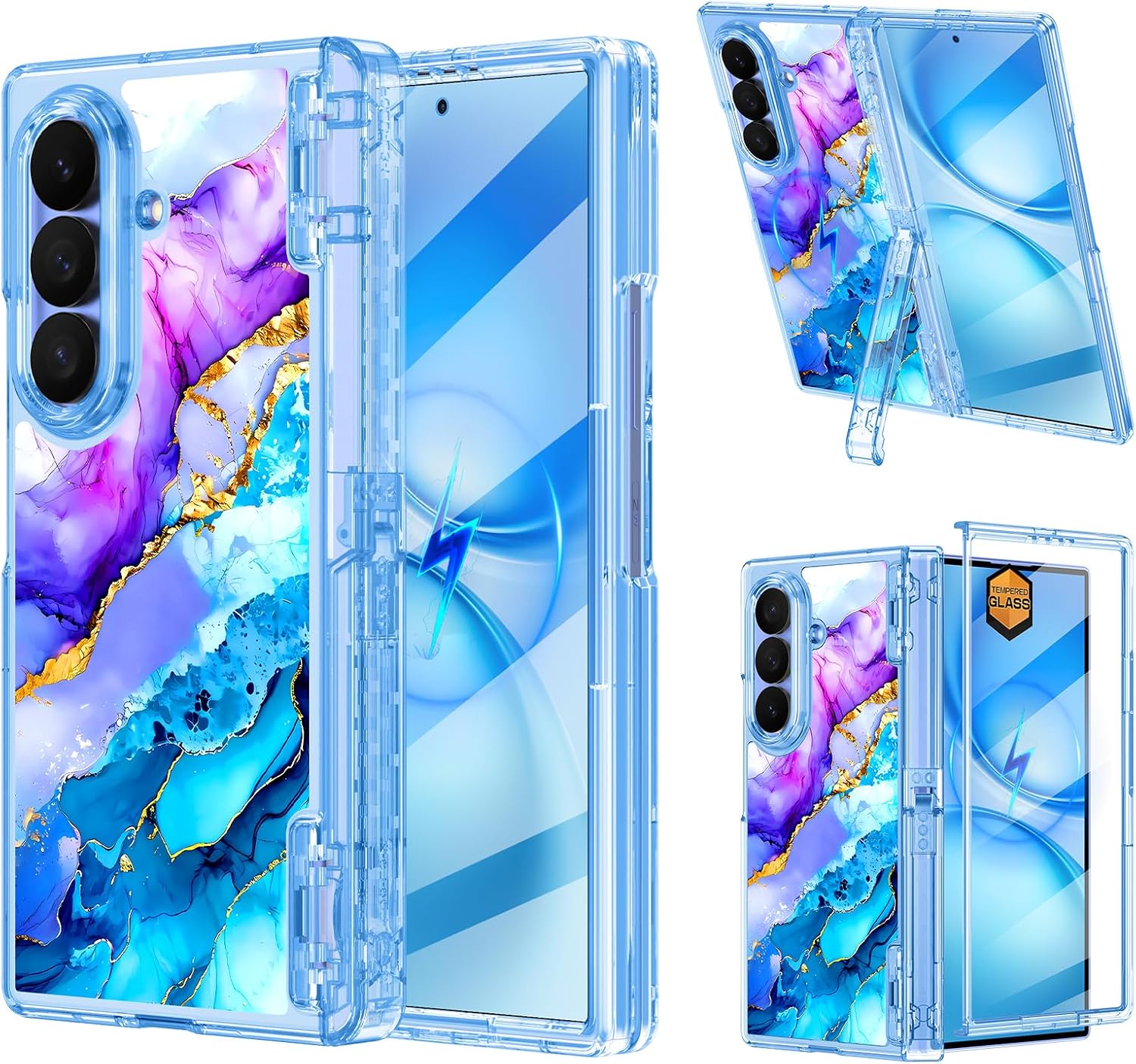 Redpepper Galaxy Z Fold 8 cover glitter con stand