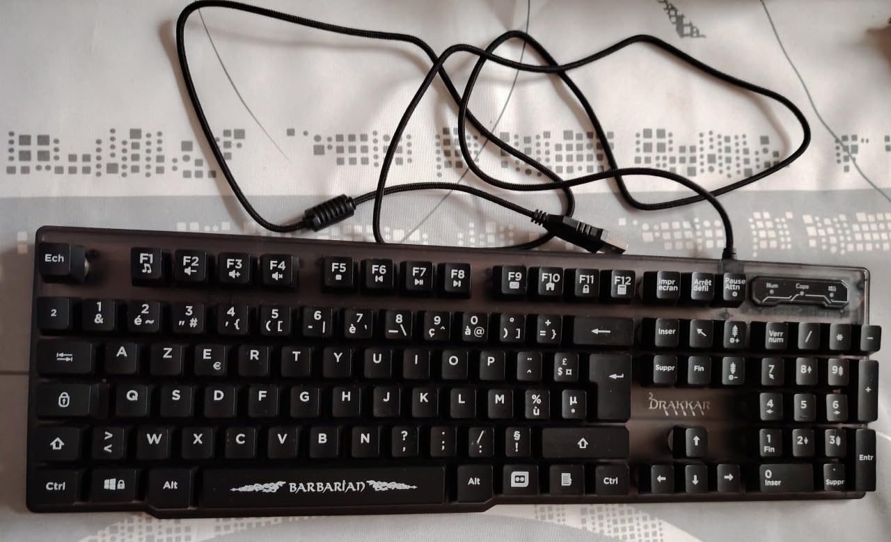 Konix Drakkar Barbarian set gaming PC tastiera AZERTY LED