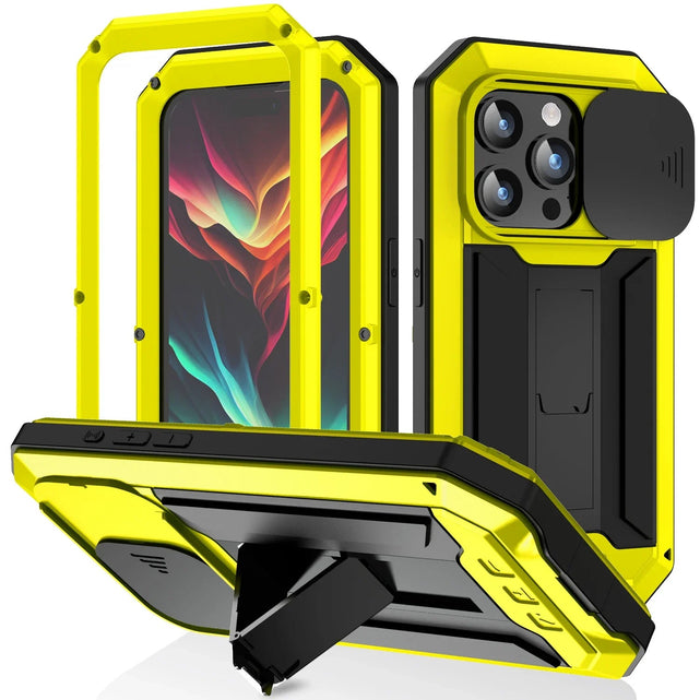 Redpepper Apple Cases cover iPhone 16 Pro metallo armor con stand