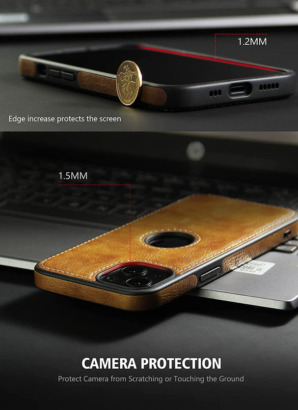 Redpepper iPhone 13 Mini cover pelle slim logo a vista