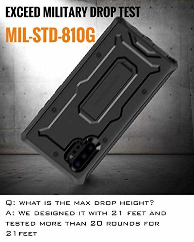 Redpepper Note 10 Plus Cover nera kickstand rugged
