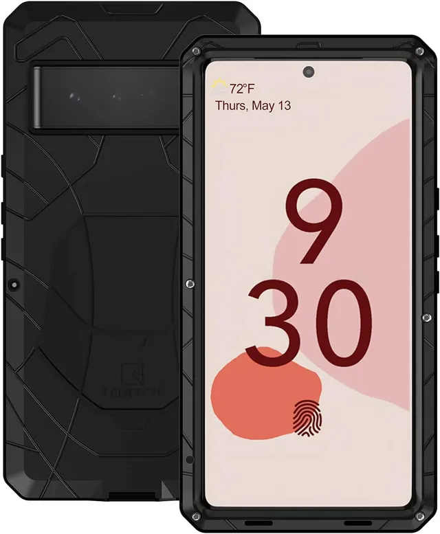 Redpepper Pixel 6 Pro cover alluminio rugged nera antishock