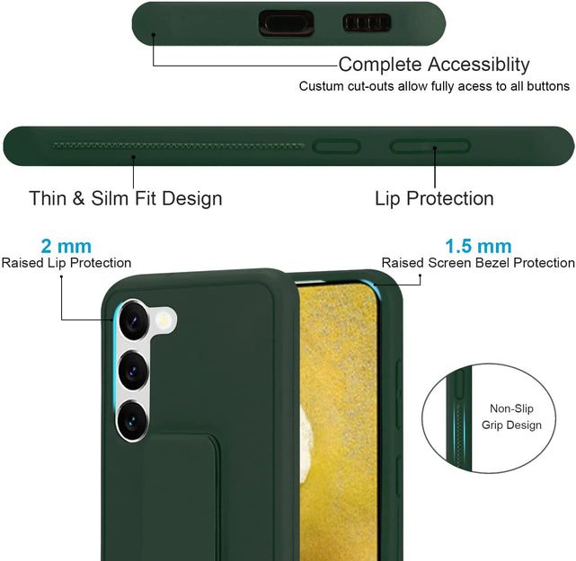 Redpepper Galaxy Cases S23 Plus cover silicone con stand magnetico
