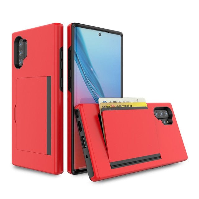 Redpepper Galaxy Cases Note 10 Plus cover portacarte antiurto