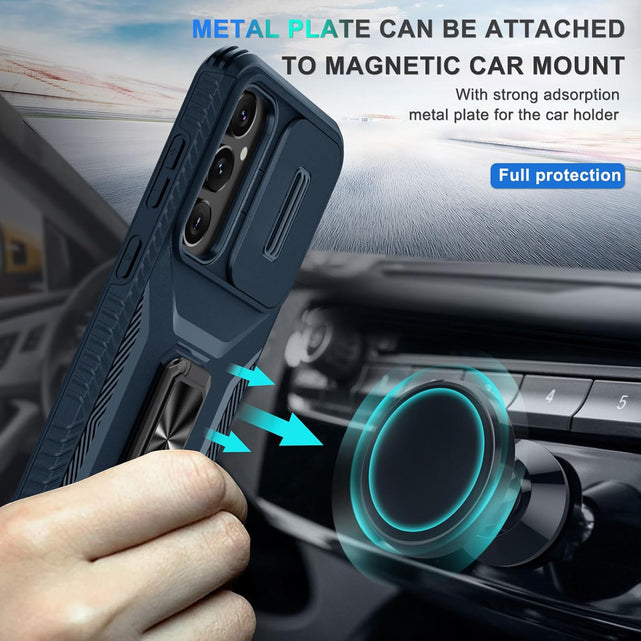 Redpepper Galaxy S25 custodia blu slide camera con anello