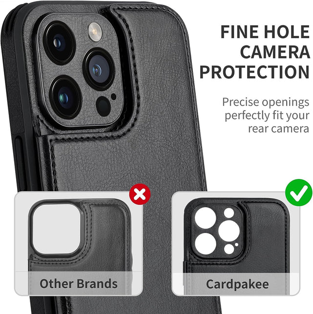 Redpepper iPhone 15 Pro Max cover portafoglio nera pelle