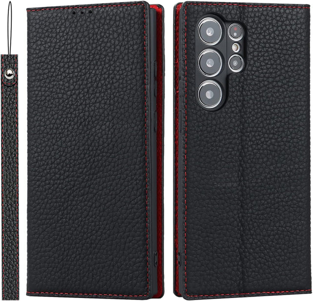 Redpepper S23 Ultra Cover Pelle Nera Magsafe Staccabile