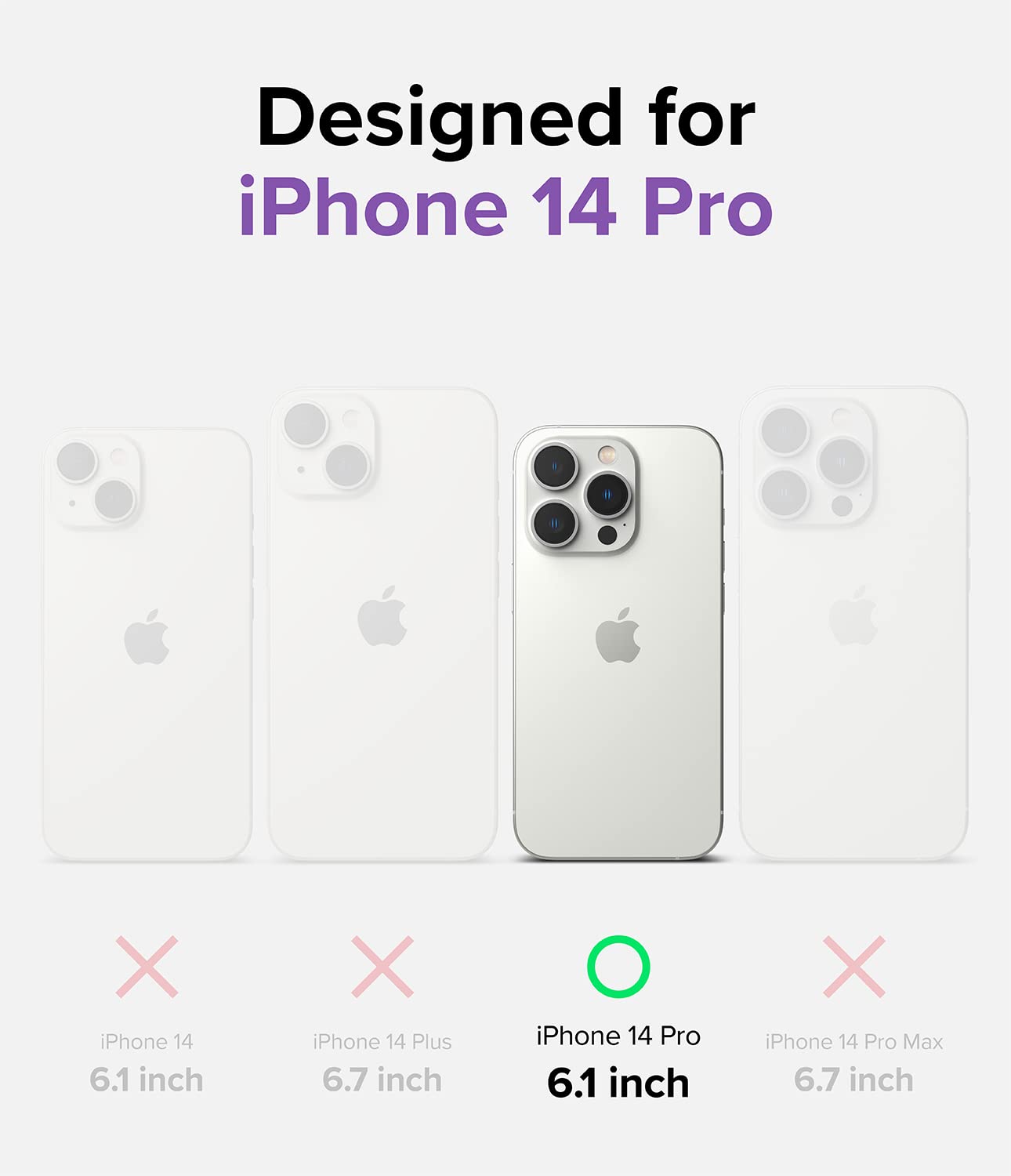 Ringke Fusion Bumper Cover iPhone 14 Pro Nera Matte Opaca
