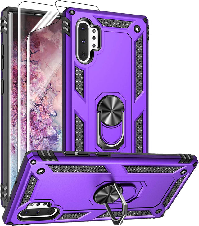 Redpepper Galaxy Cases Note 10 Plus cover nero antiurto con anello