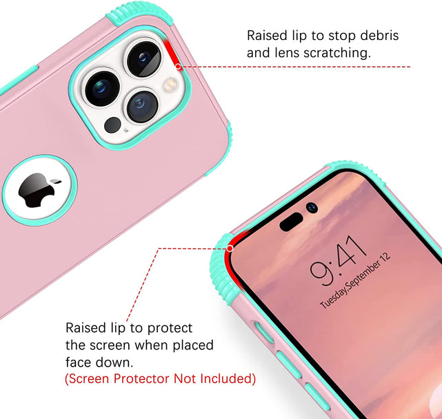 Redpepper iPhone 14 Pro Max Cover Rugged Rosa Donna
