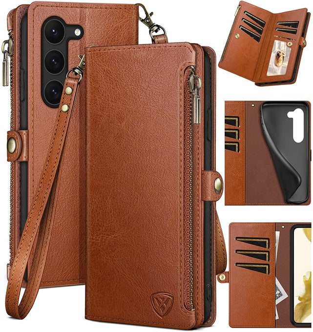 Redpepper Galaxy S23 Cover Portafoglio Pelle Nero RFID