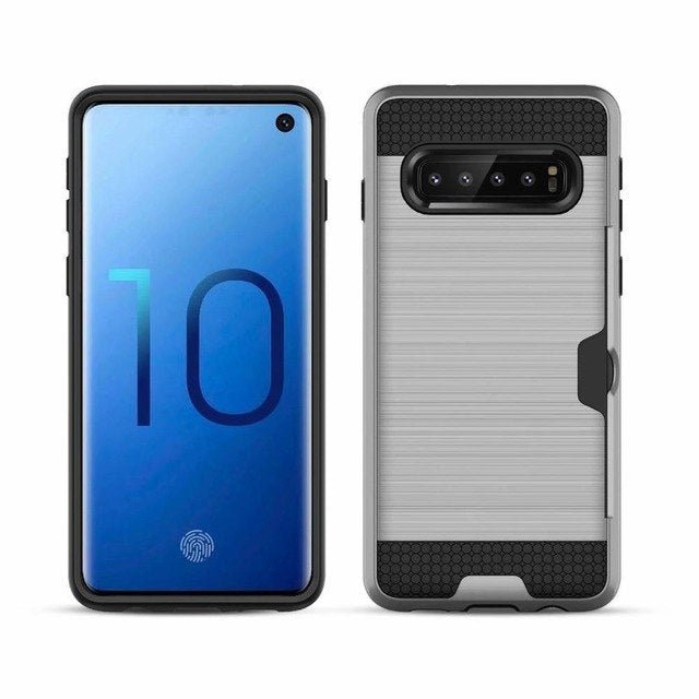 Redpepper Galaxy S10 Cover Slim Nera con Porta Carte