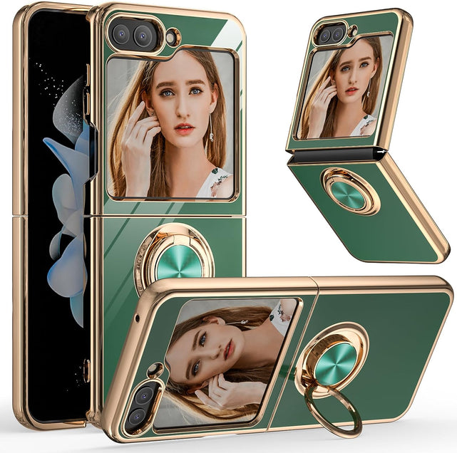 Redpepper Galaxy Cases Z Flip 5 cover anello stand bianca