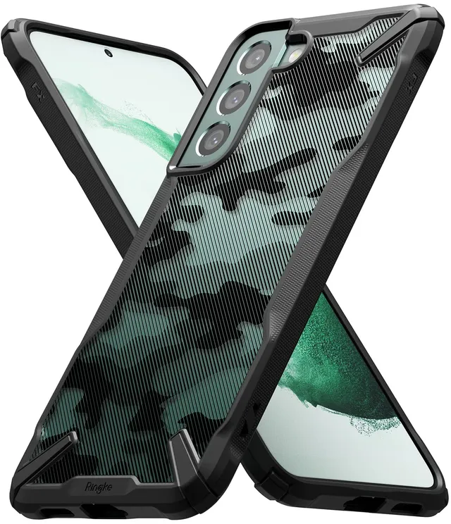 Ringke Fusion X Cover S22 Plus 5G Camo Black Mimetica