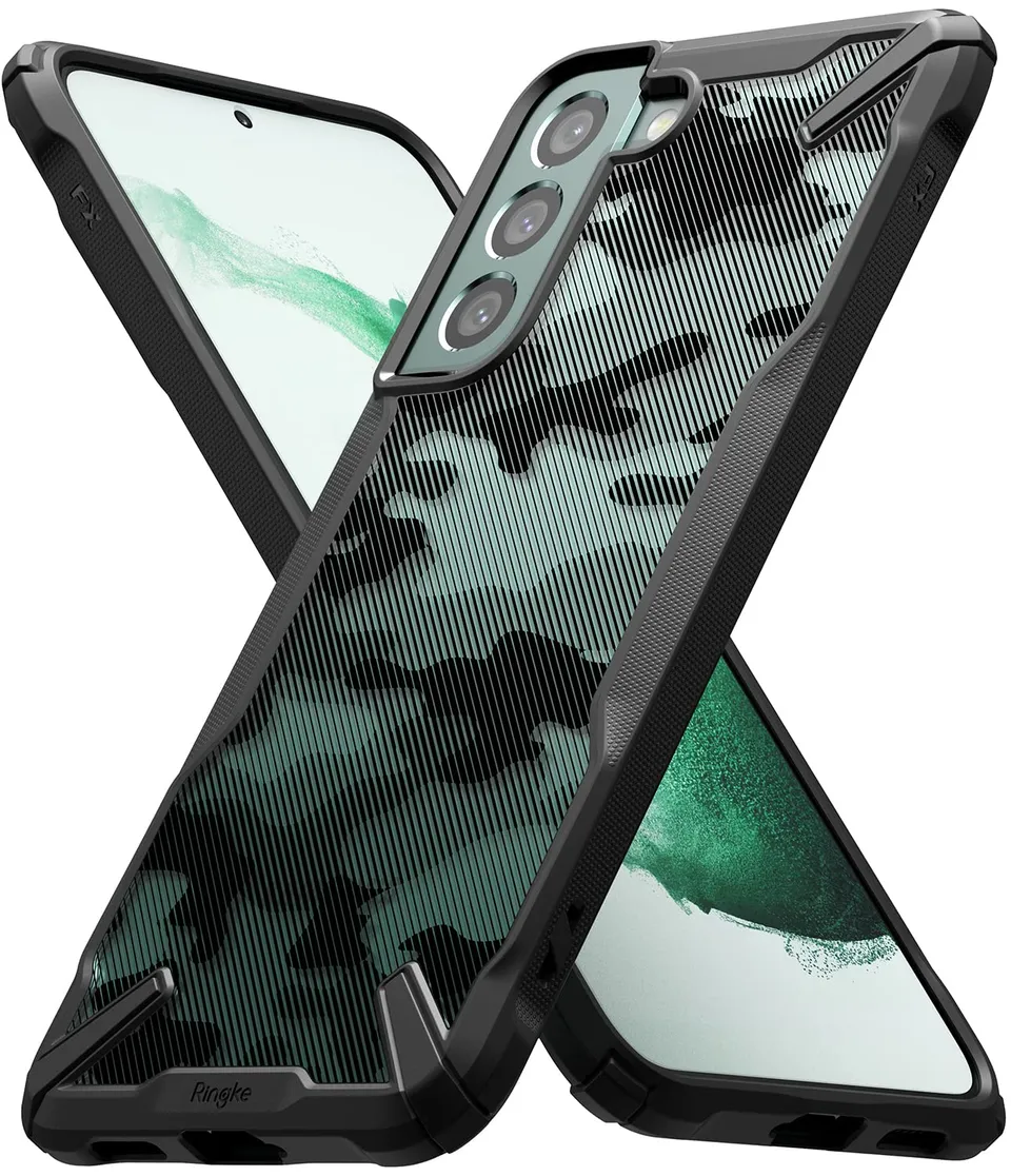 Ringke Fusion X Cover S22 Plus 5G Camo Black Mimetica