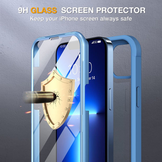 Redpepper iPhone 13 Pro cover trasparente con vetro 9H