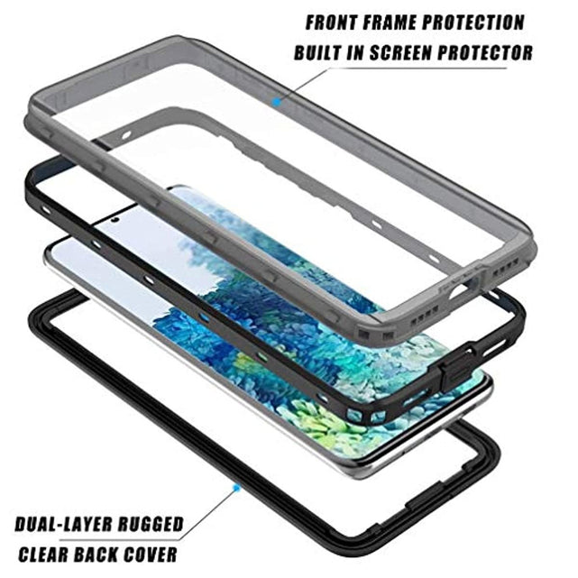 Redpepper Galaxy S20 Plus Cover Impermeabile IP68 Nera