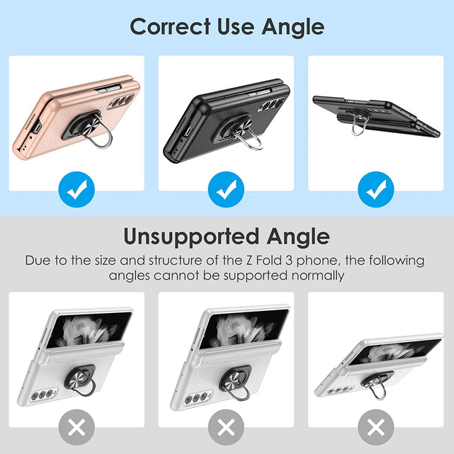 Redpepper Galaxy Z Fold 4 cover nera con stand e vetro 9H