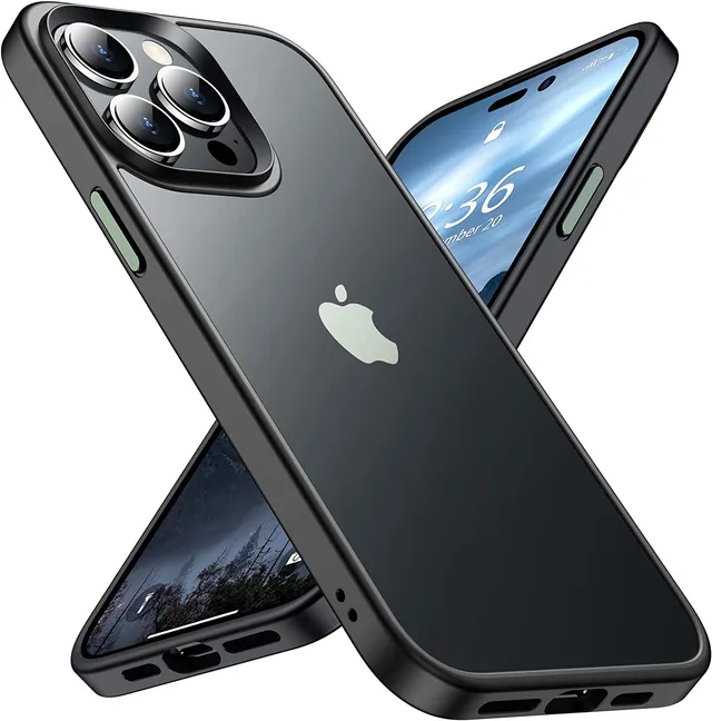 Redpepper iPhone 14 Pro Custodia Sottile Nera Opaca Antiurto