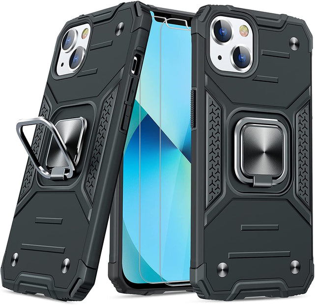 Redpepper iPhone 13 Cover Antiurto con Anello e Vetro