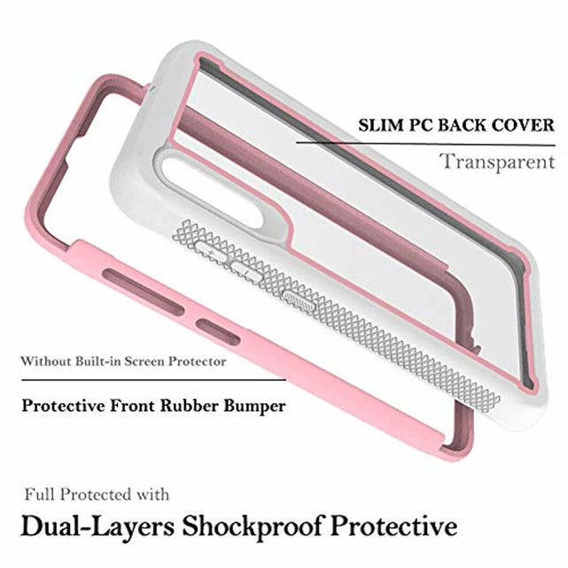 Redpepper Galaxy A70 Cover Slim Trasparente Bianca Antiscivolo