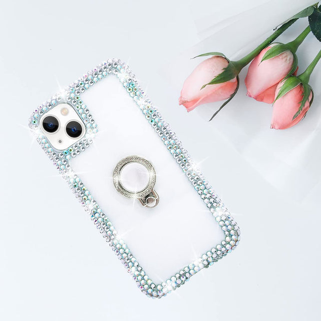 Redpepper Apple Cases iPhone 13 Mini cover strass con anello