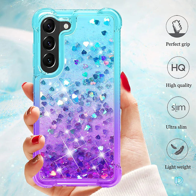 Redpepper Galaxy Custodia S23 Plus Glitter Liquida Donna Trasparente