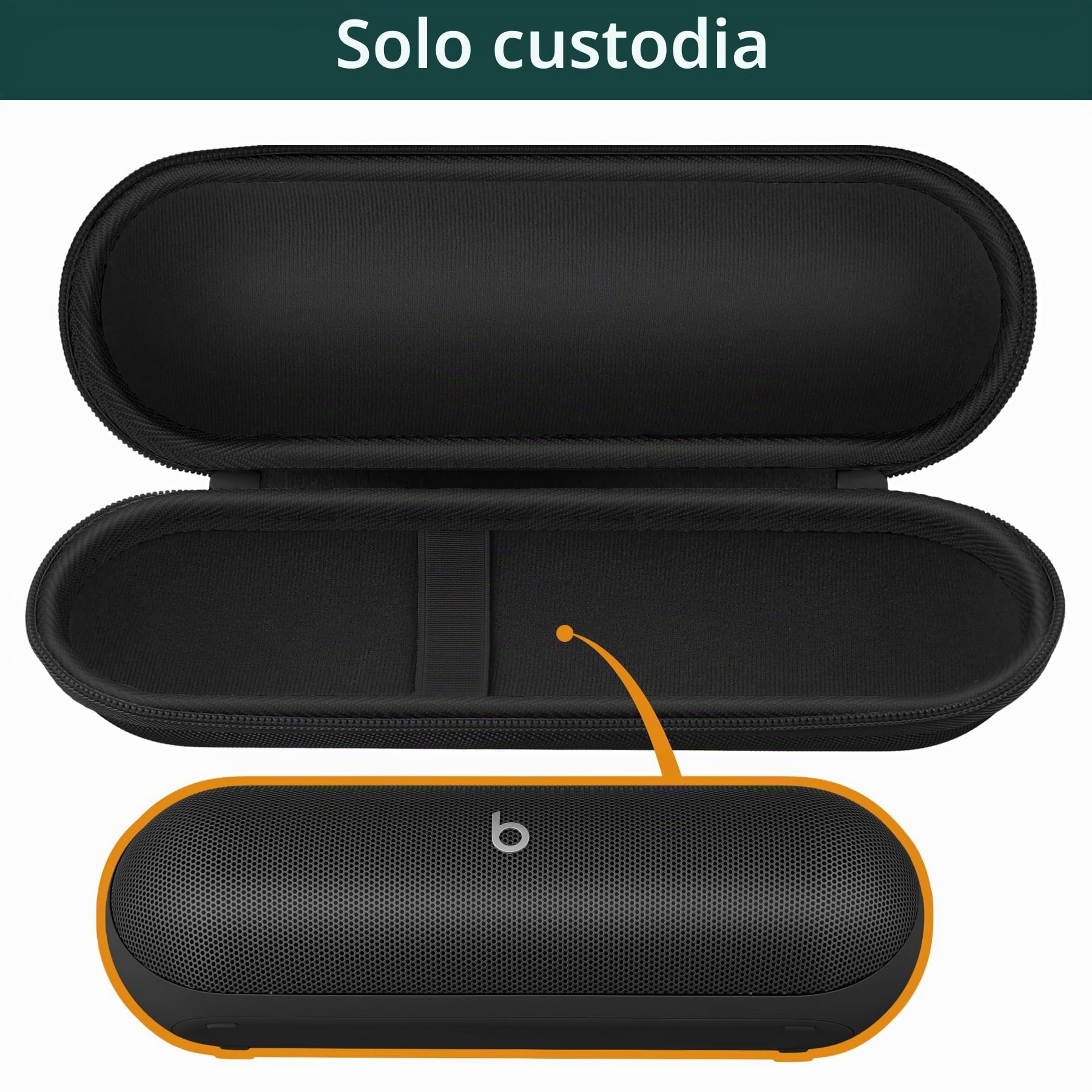 Aenllosi Speaker Case custodia Beats Pill EVA Nero Opaco