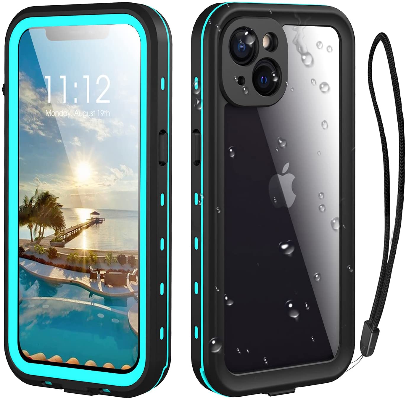 Redpepper Apple Cases iPhone 13 Waterproof custodia blu IP68