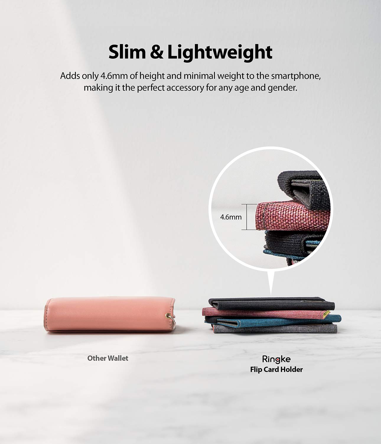 Ringke Card Holder porta carte adesivo per smartphone nero