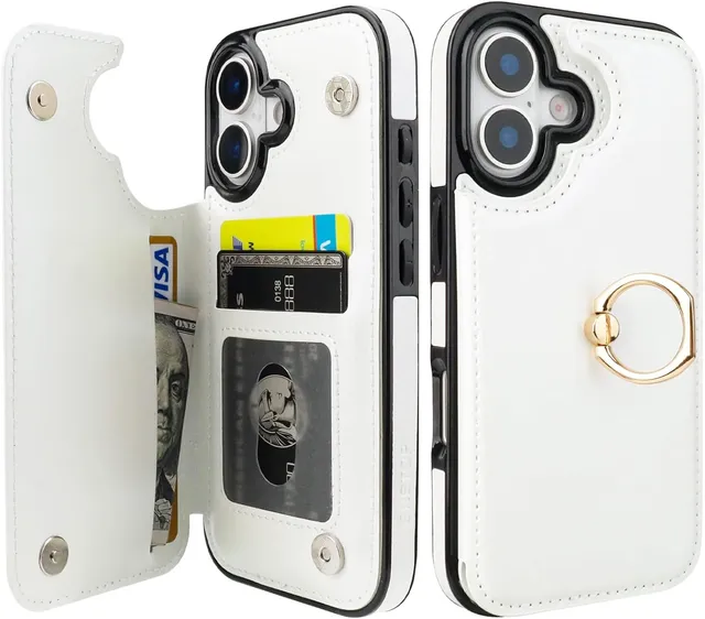 Redpepper Apple Cases cover pelle iPhone 17 6,3 bianca anello