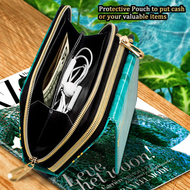 Redpepper Galaxy Cases portafoglio Note 20 Ultra pelle verde