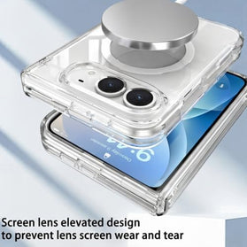 Redpepper iPhone Ultra Cover Trasparente Cerniera Molla 360