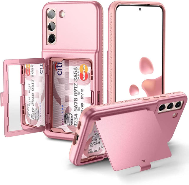 Redpepper Galaxy S22 Plus Custodia Portafoglio Oro Rosa