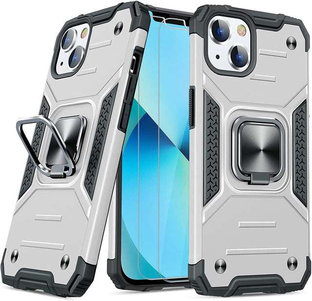 Redpepper iPhone 13 Cover Antiurto con Anello e Vetro