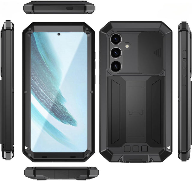 Redpepper Galaxy S25 Plus Custodia Metallo Gorilla Glass Nera