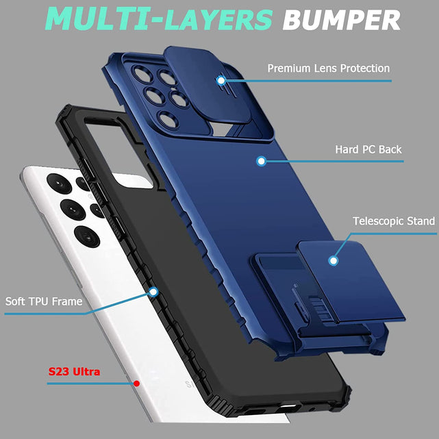 Redpepper Galaxy S23 Ultra cover camera stand antiurto