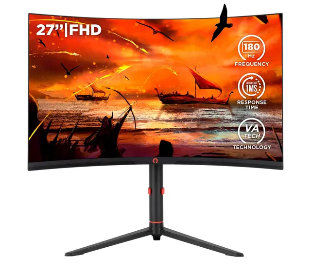 Konix Drakkar Shadow monitor gaming curvo 27" FHD 180 Hz