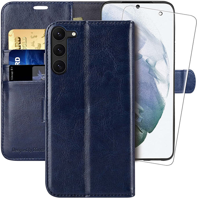 Redpepper Galaxy Cases S23 Plus custodia pelle nera portafoglio