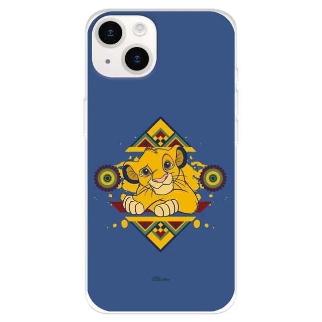 La Casa de las Carcasas Simba custodia iPhone 15 Plus sfondo blu